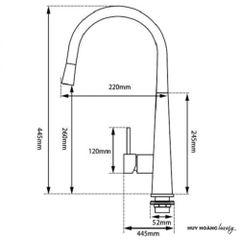 Vòi rửa bát nóng lạnh dây rút màu xám ghi DAELIM DL1901GR
