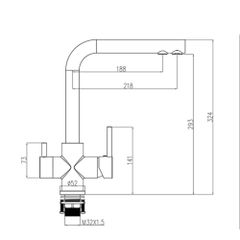 Vòi rửa bát nóng lạnh kết hợp vòi RO DAELIM DL2034RO