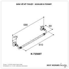 Thanh vắt khăn KOHLER K-72568T