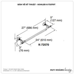 Thanh vắt khăn KOHLER K-72570T