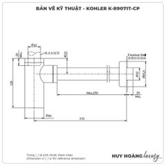 Xi phông - Ống thải chữ P KOHLER K-R9071T-CP