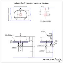 Lavabo đặt bàn DAELIM CL-840
