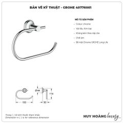 Lô giấy vệ sinh GROHE 40657001