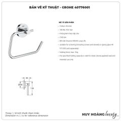 Lô giấy vệ sinh GROHE 40689001