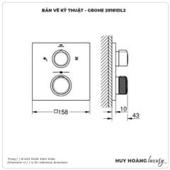 Mặt nạ bộ trộn sen âm GROHE 29181DL2