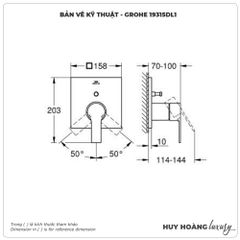 Mặt nạ bộ trộn sen âm GROHE 19315DL1