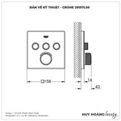 Mặt nạ bộ trộn sen âm GROHE 29157LS0