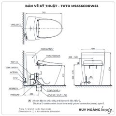Bồn cầu điện tử TOTO MS636CDRW23