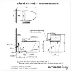 Bồn cầu điện tử TOTO MS857DW16