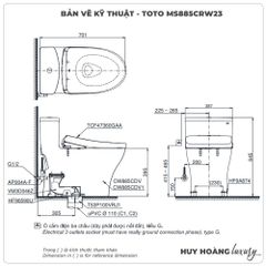 Bồn cầu thông minh TOTO MS885CDW23