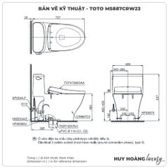 Bồn cầu thông minh TOTO MS887CRW23