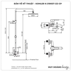 Sen cây nóng lạnh KOHLER K-31803T-ZZ-CP