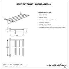 Thanh vắt khăn giàn GROHE 40800001