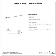 Thanh vắt khăn GROHE 40386001