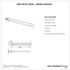 Thanh vắt khăn GROHE 40624001