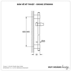 Thanh trượt sen tắm GROHE 27785000