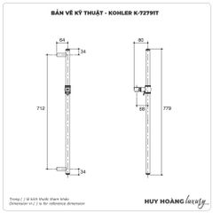 Thanh trượt sen tắm KOHLER K-72798T