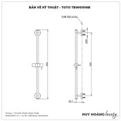 Thanh trượt sen tắm TOTO TBW01016B