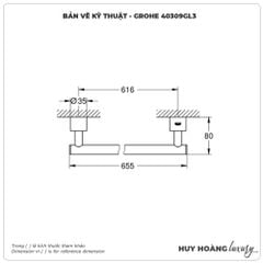 Thanh vắt khăn GROHE 40309GL3