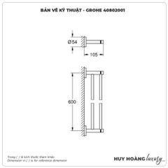 Thanh vắt khăn GROHE 40802001