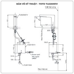 Vòi cảm ứng TOTO TLE25001V/TLE04502A1 (Pin)