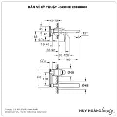 Vòi chậu gắn tường GROHE 20288000