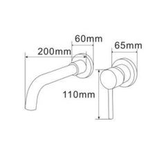 Vòi lavabo âm tường DAELIM DL3001V