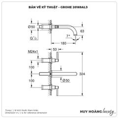 Vòi chậu gắn tường GROHE 20169AL3
