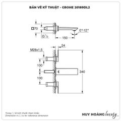 Vòi chậu gắn tường GROHE 20189DL2