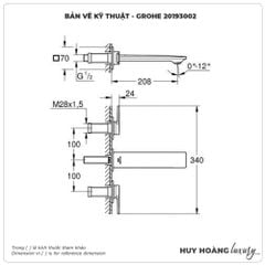Vòi chậu gắn tường GROHE 20193002