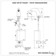 Vòi lavabo cảm ứng TOTO TEN40ANV900/TN78-9V910/HAP004A (Điện)