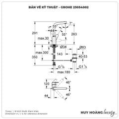 Vòi lavabo nóng lạnh GROHE 23054002