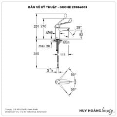 Vòi lavabo nóng lạnh GROHE 23984003