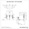Vòi lavabo nóng lạnh 3 lỗ TOTO TLG04201BA