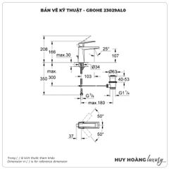 Vòi lavabo nóng lạnh GROHE 23029AL0