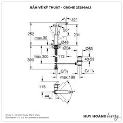 Vòi lavabo nóng lạnh GROHE 23296AL1