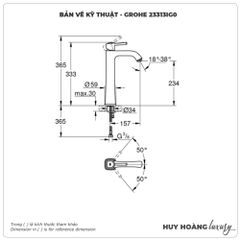 Vòi lavabo nóng lạnh GROHE 23313IG0