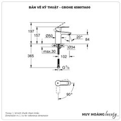 Vòi lavabo nóng lạnh GROHE 2337320E