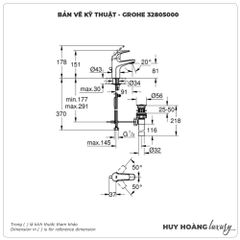 Vòi lavabo nóng lạnh GROHE 32805000