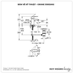 Vòi lavabo nóng lạnh GROHE 33552002