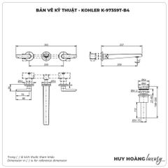 Vòi lavabo âm tường Kohler K-97359T-4