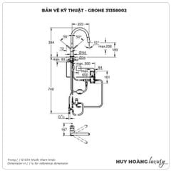 Vòi rửa bát GROHE 31358002 nóng lạnh