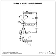 Vòi rửa bát GROHE 30274000 nóng lạnh