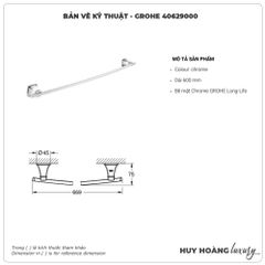 Thanh vắt khăn GROHE 40629000