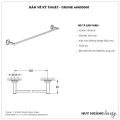 Thanh vắt khăn GROHE 40653001