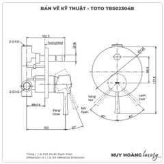 Van điều chỉnh nóng lạnh TOTO TBS02304B