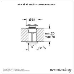 Bộ xả nhấn lavabo GROHE 65807DL0