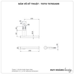 Móc treo giấy vệ sinh TOTO TX703ARR