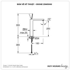 Vòi lavabo nóng lạnh GROHE 23661000