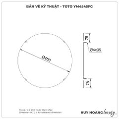 Gương phòng tắm TOTO tráng bạc YM4545FG